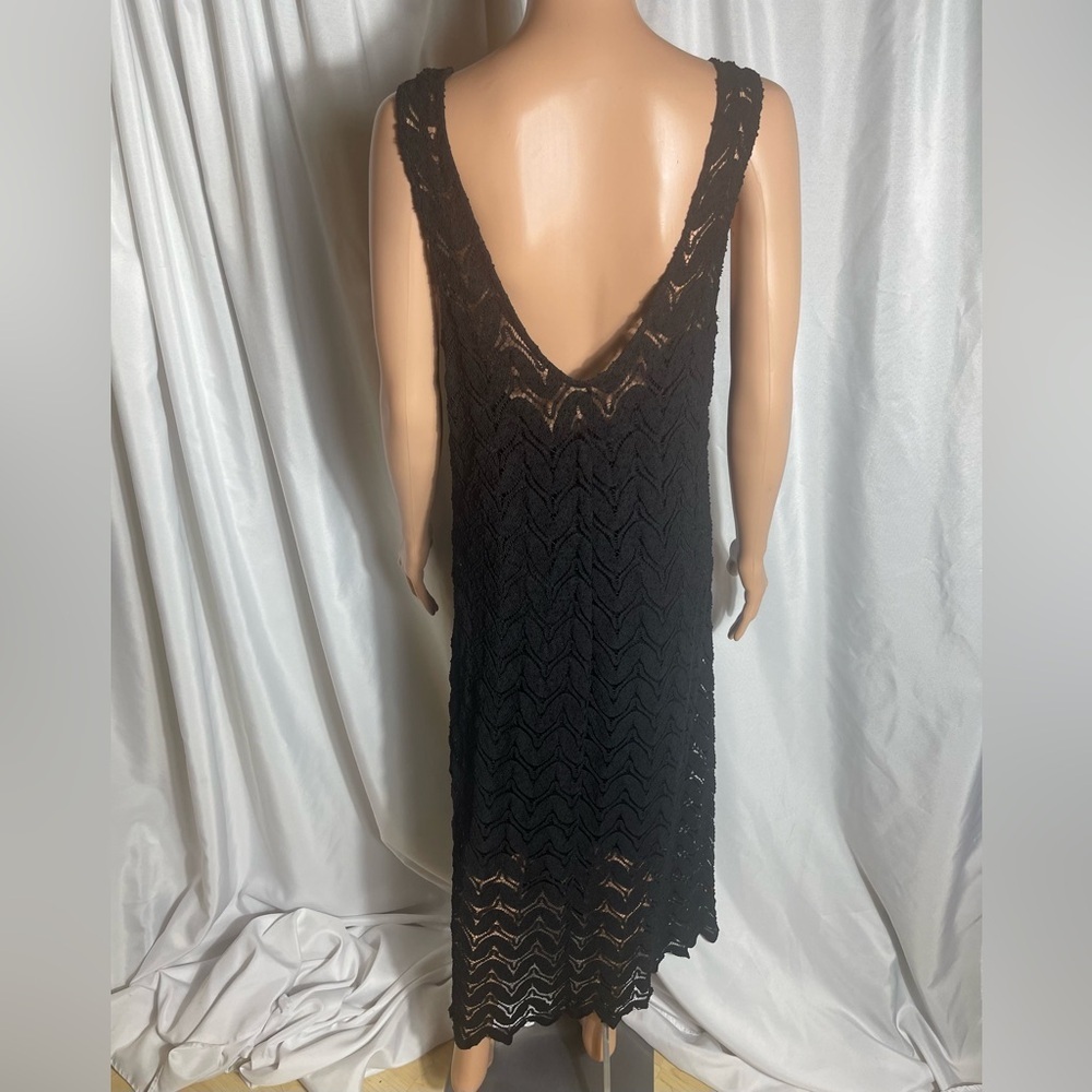 Forever 21+ Women’s Plus Size 1XL Black Lace Sleeveless Dress NWT - Picture 3 of 6